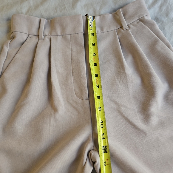 Abercrombie & Fitch Sloan High Rise Tailored Wide Leg pant sz 26 2 L light taupe - Picture 7 of 10
